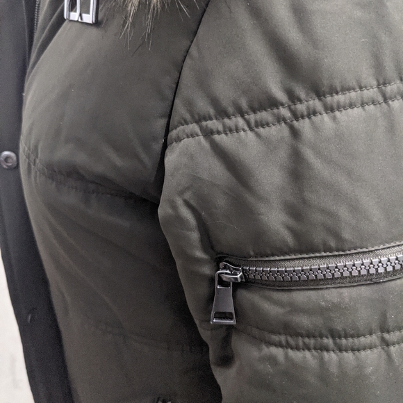 New Maralyn & Me Long Parka Small Olive - Picture 5 of 9